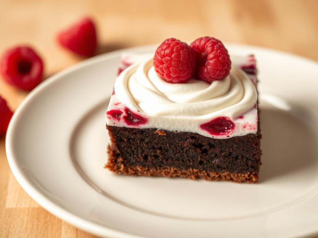 Brownie cheesecake ai lamponi